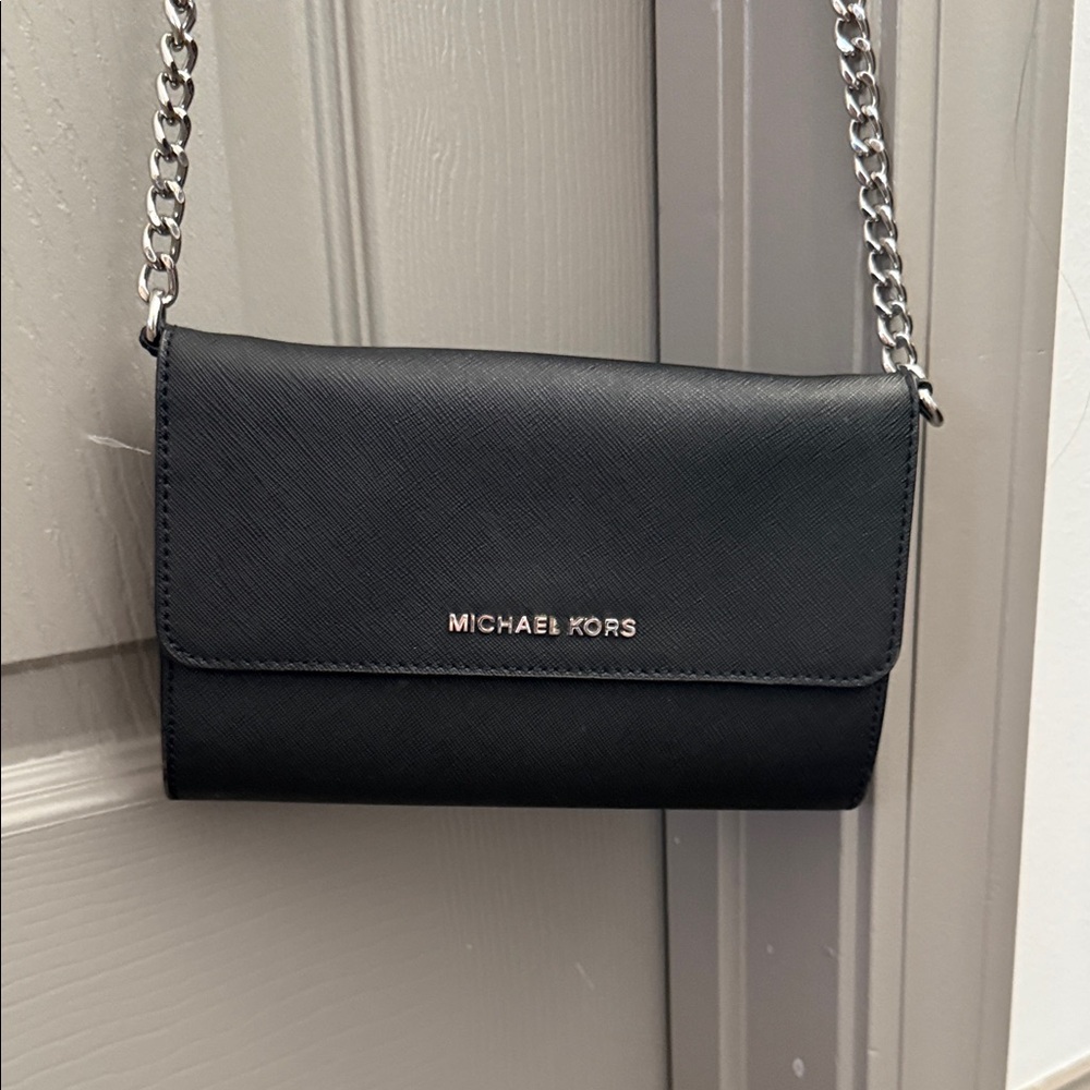 Michael Kors Black Leather Crossbody